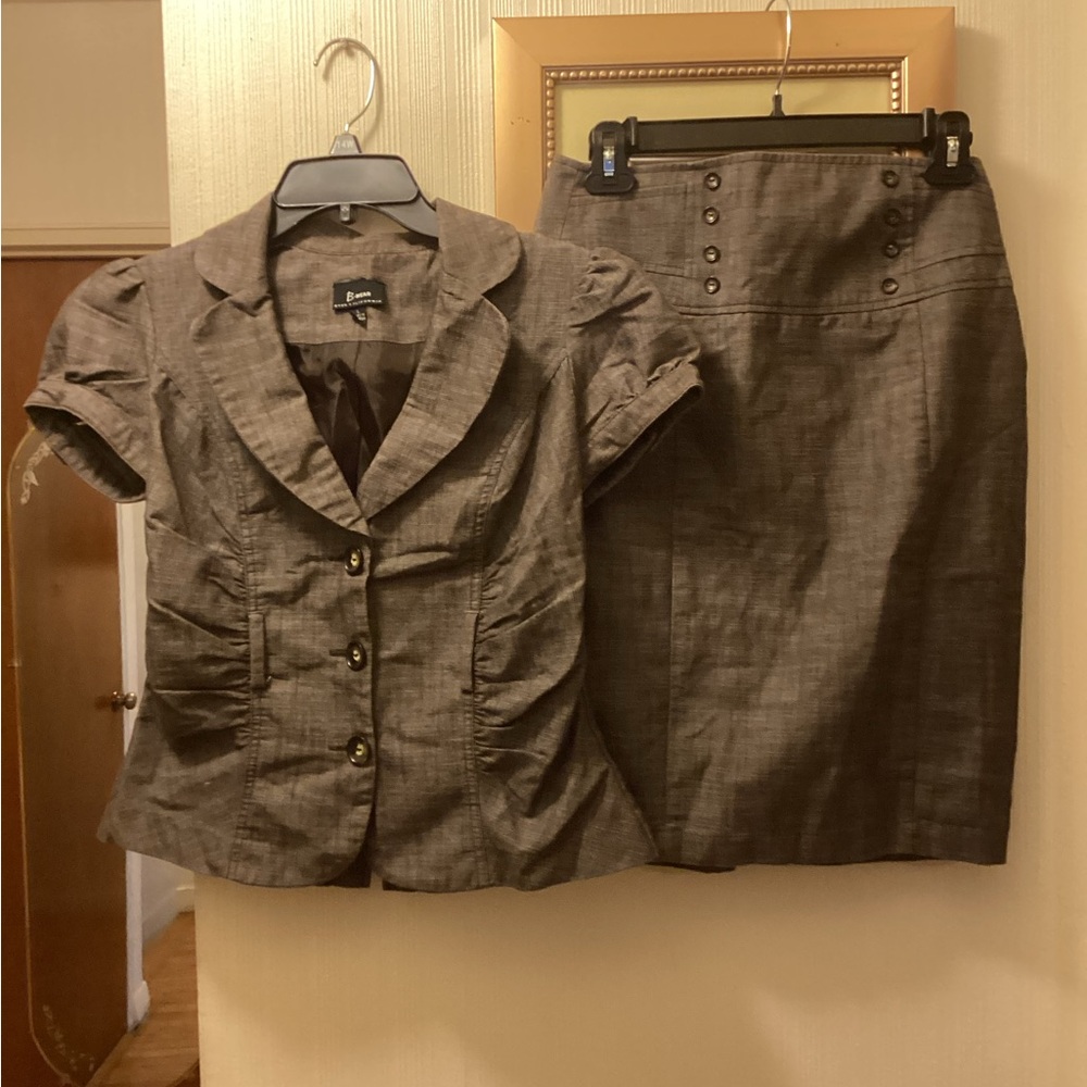 Elegant Brown Skirt Set